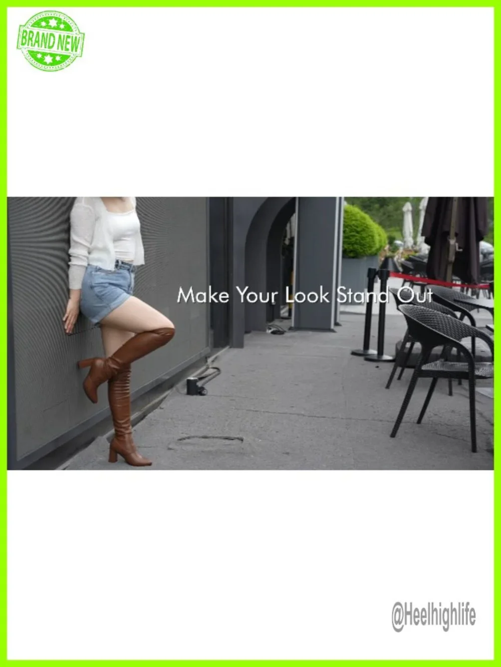 Stretch Thigh High Over the Knee Block Heel Boots Faux Leather